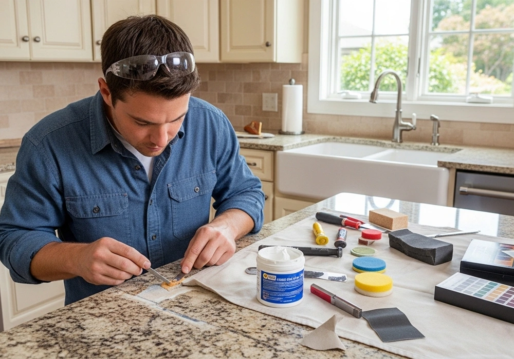 Read more about the article Why countertop repairs fail: Common fixes homeowners try and why professionals do it better